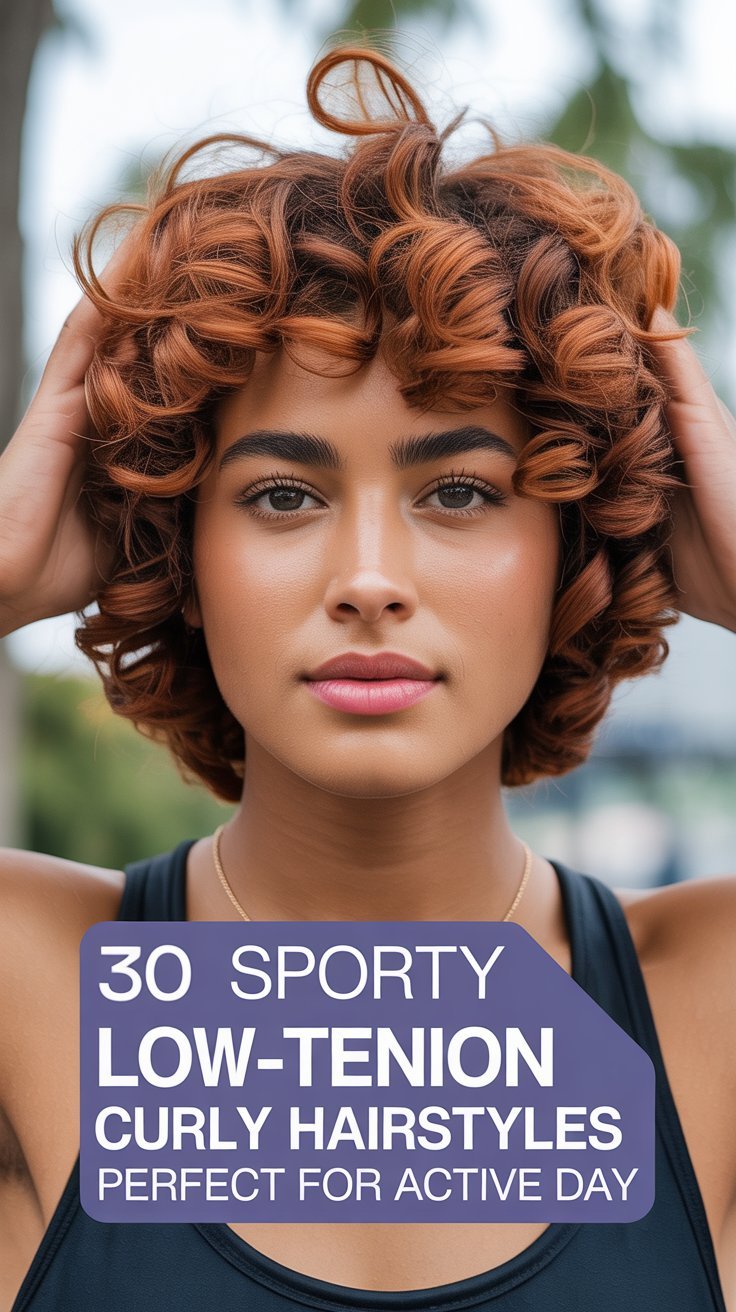 Sporty Low-Tension Curly Hairstyles Perfect for Active Day