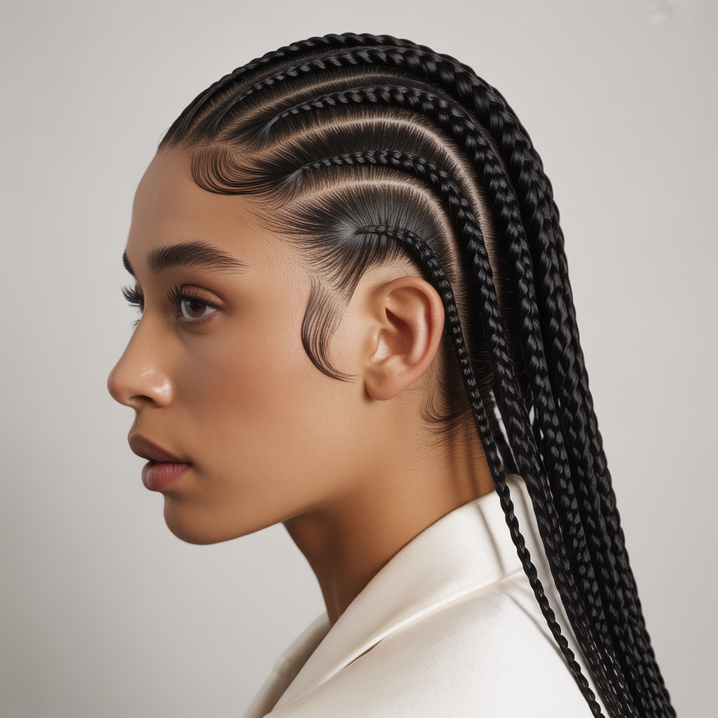 Smooth and Textured Side Part Combination