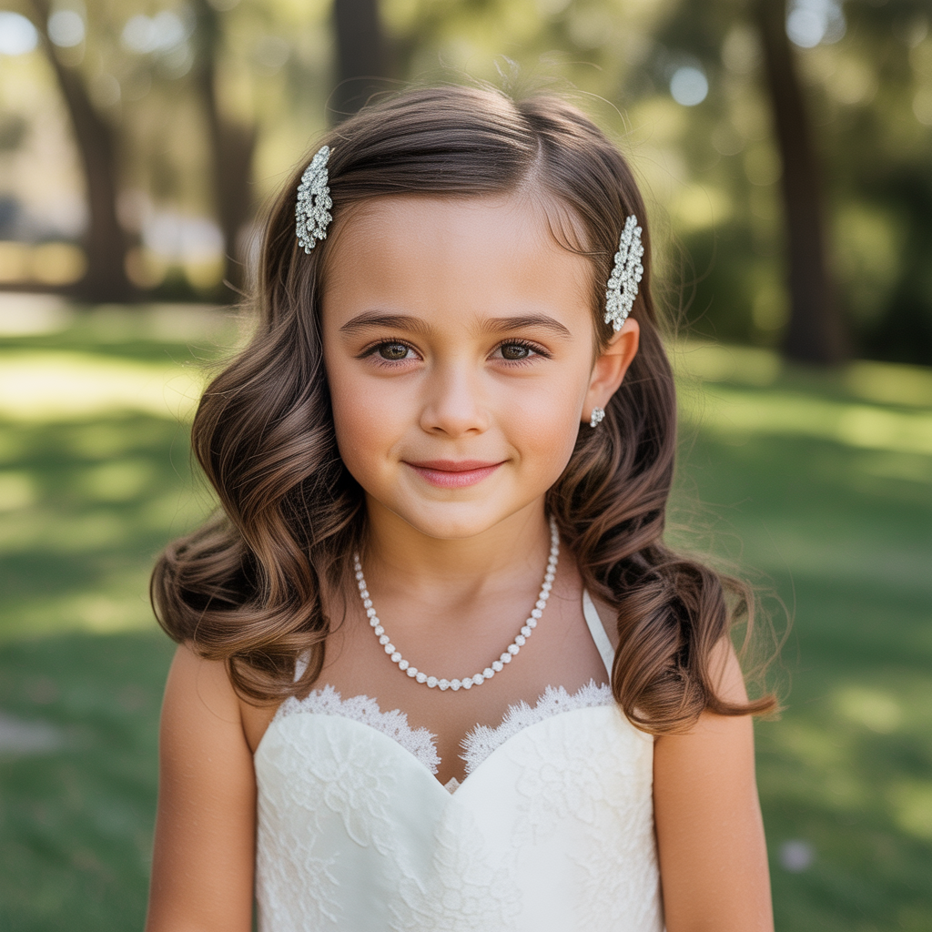 Classic Hollywood Waves with Jeweled Clips