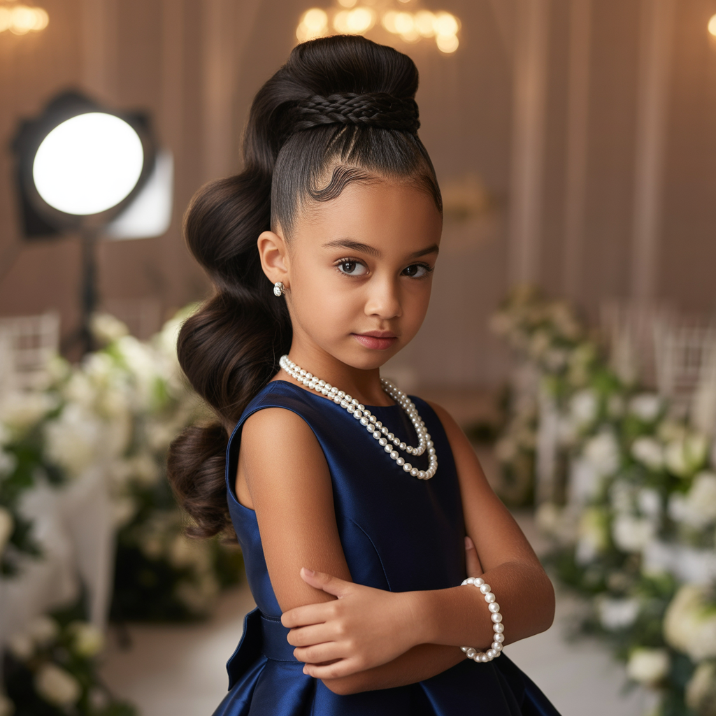 Elegant High Ponytail with Twisted Details