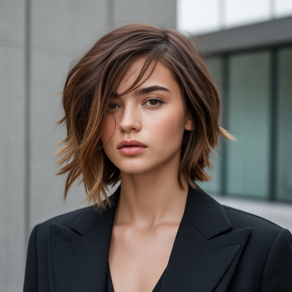 Medium Asymmetrical Cut for Women