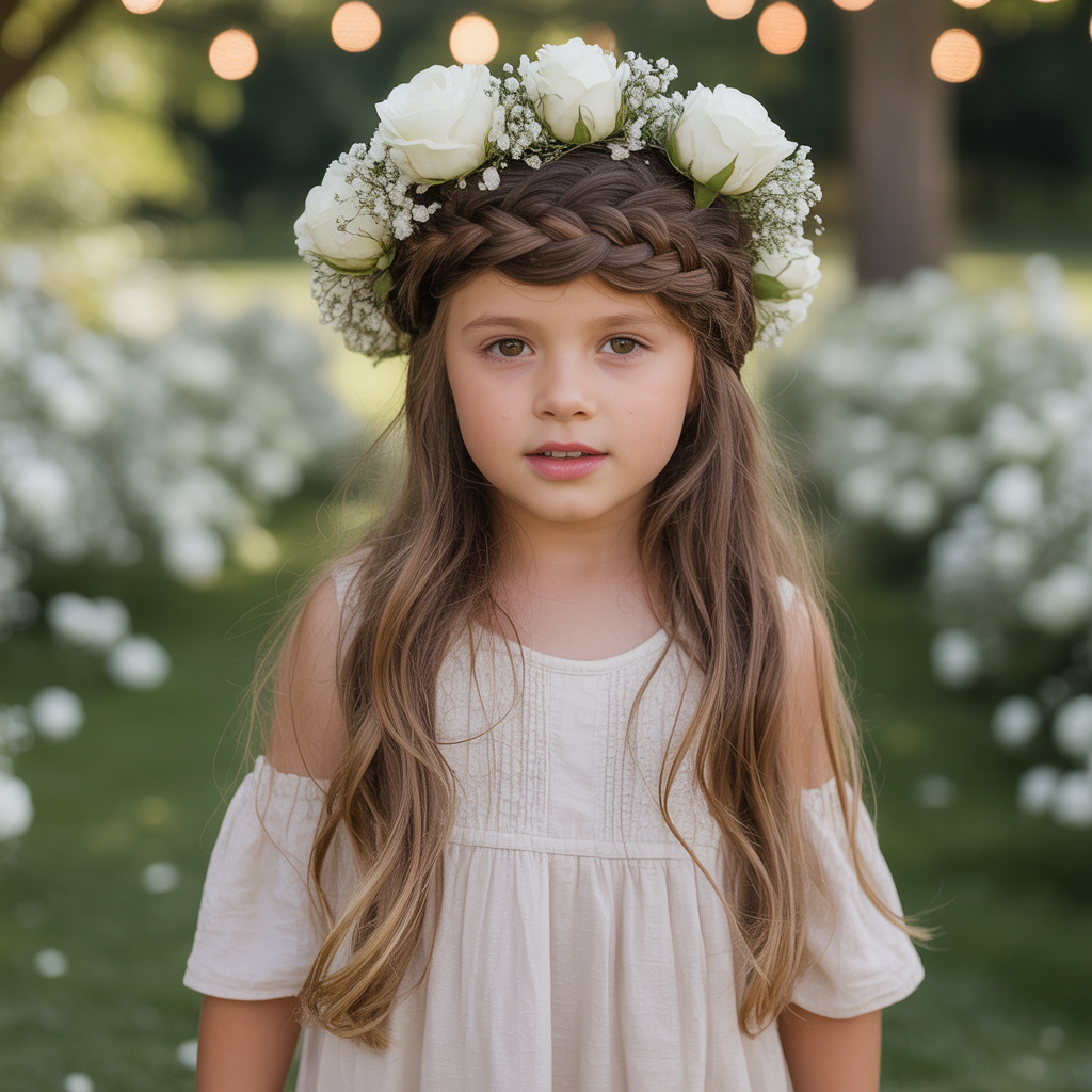 Braided Flower Crown Updo