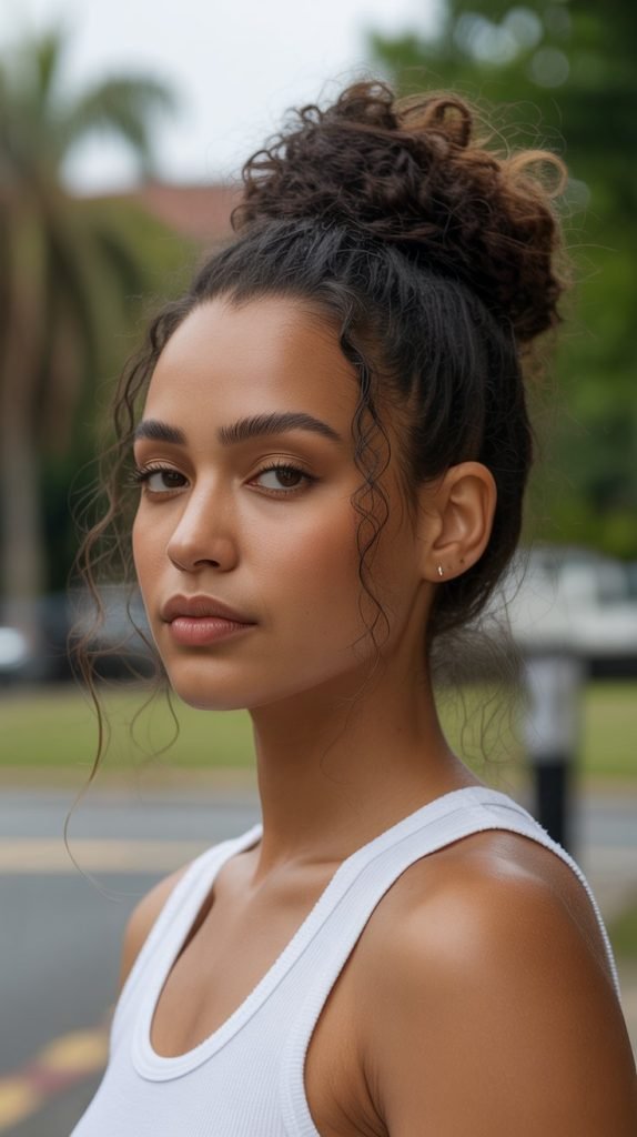 Messy Low Bun with Texture