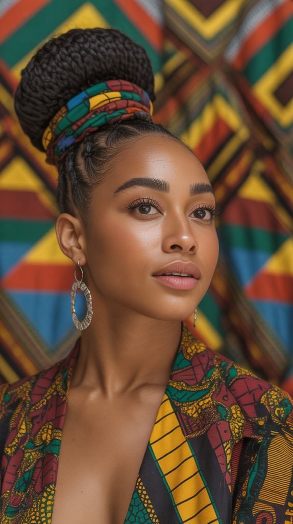 Low Bun with Hair Wrap Accent