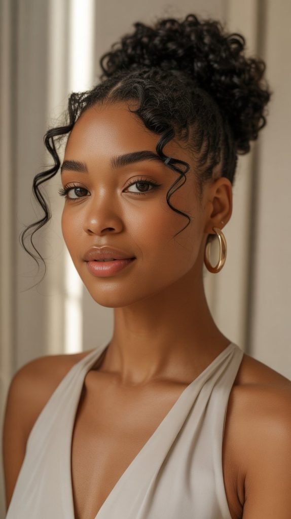 Elegant Low Bun with Natural Texture Showcase