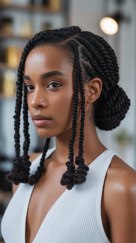 Low Bun with Twisted Sides