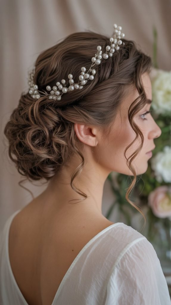  Twisted Crown with Low Gathered Curls