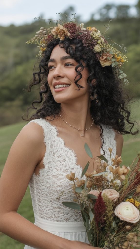Sustainable and Eco-Friendly Curly Wedding Hair