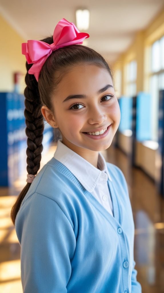 Braided Ponytail with Bow