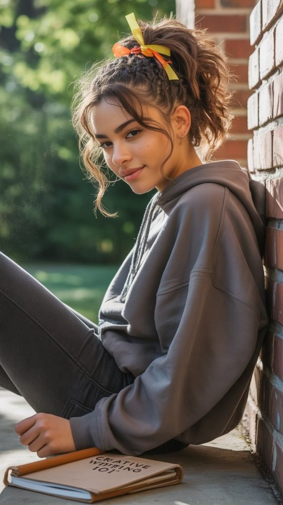 Messy Braided Ponytail