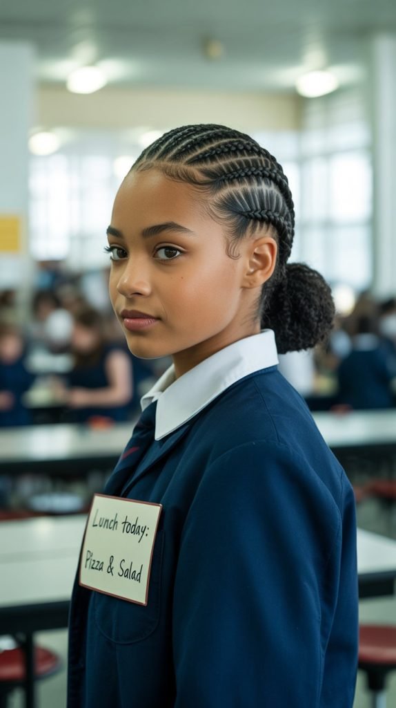 Crown Braid with Low Ponytail