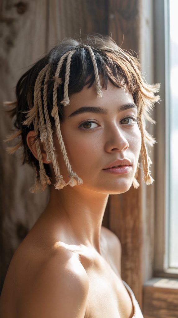 Cornrow-Inspired Partings