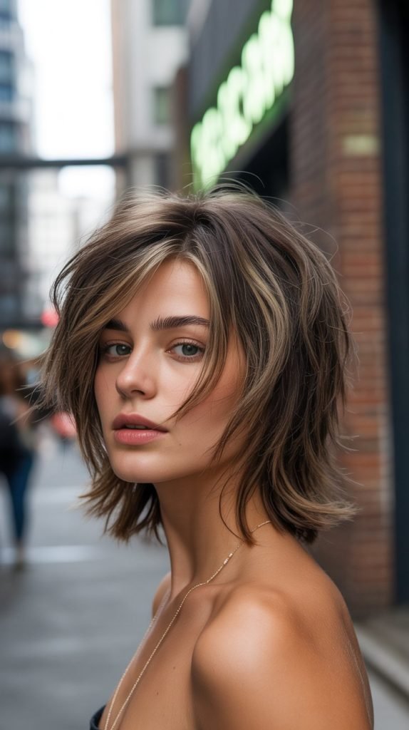 Textured Choppy Mid-Length Cut