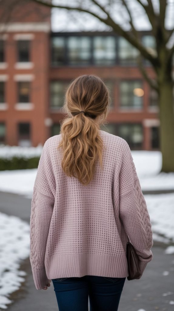 Textured Low Ponytails
