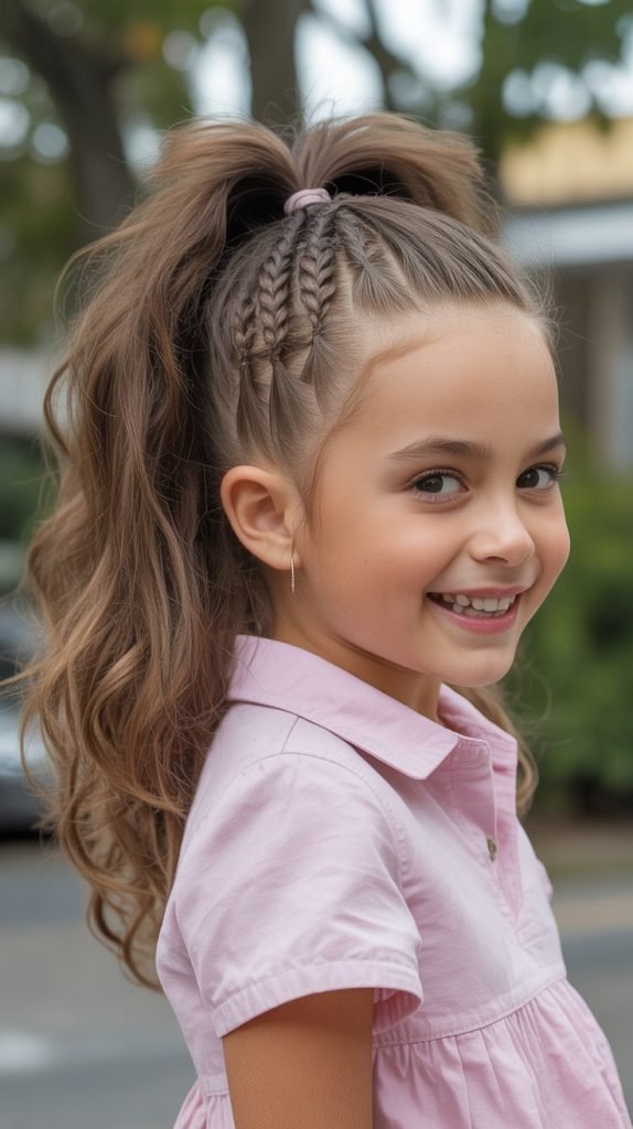 Textured Ponytail with Braided Detail