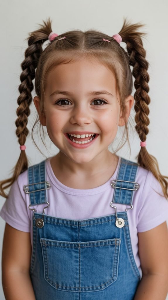 Braided Pigtails with Texture