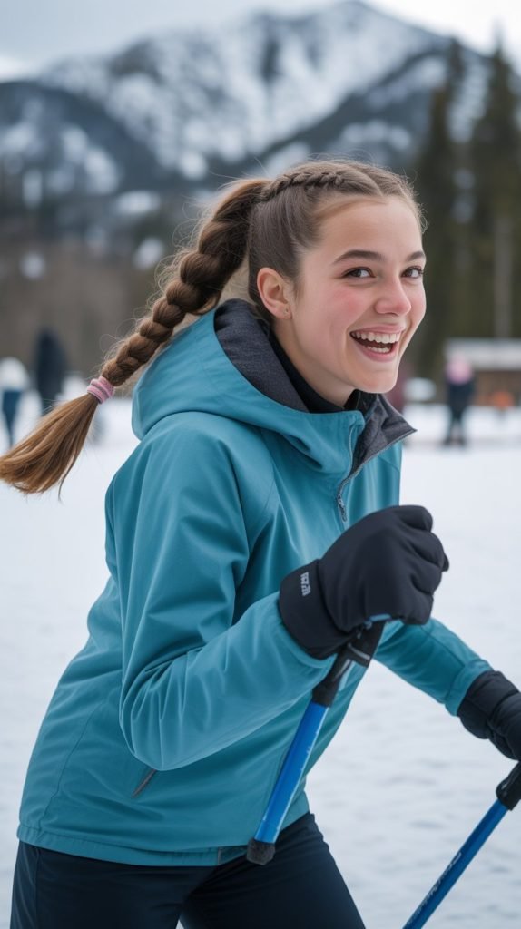  Ponytail with Braided Detail