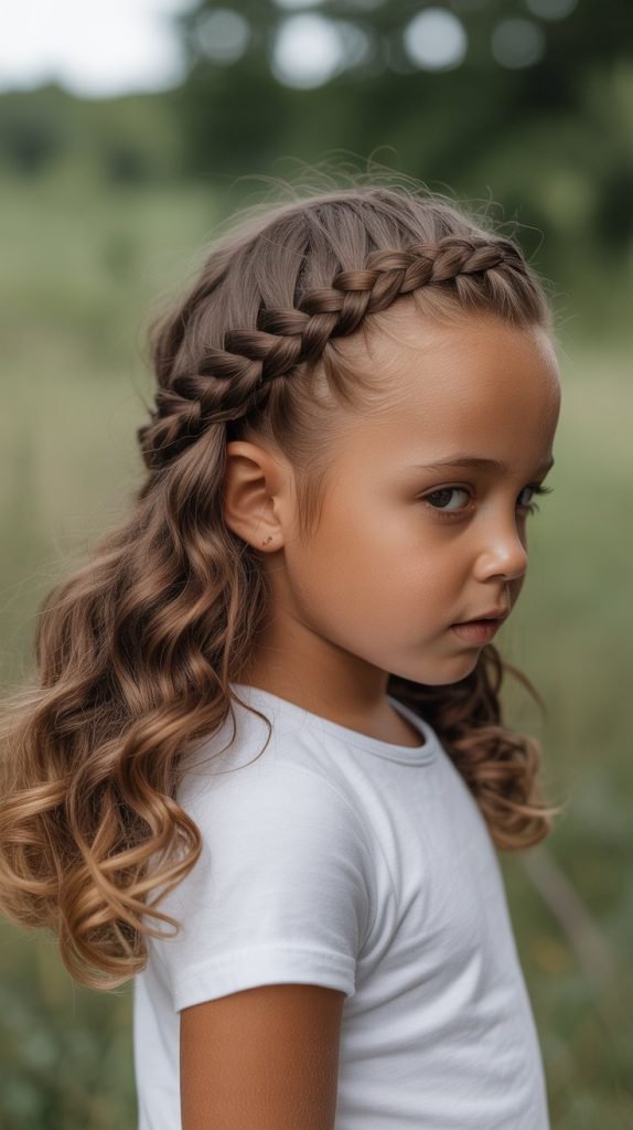 Crown Braid with Loose Ends