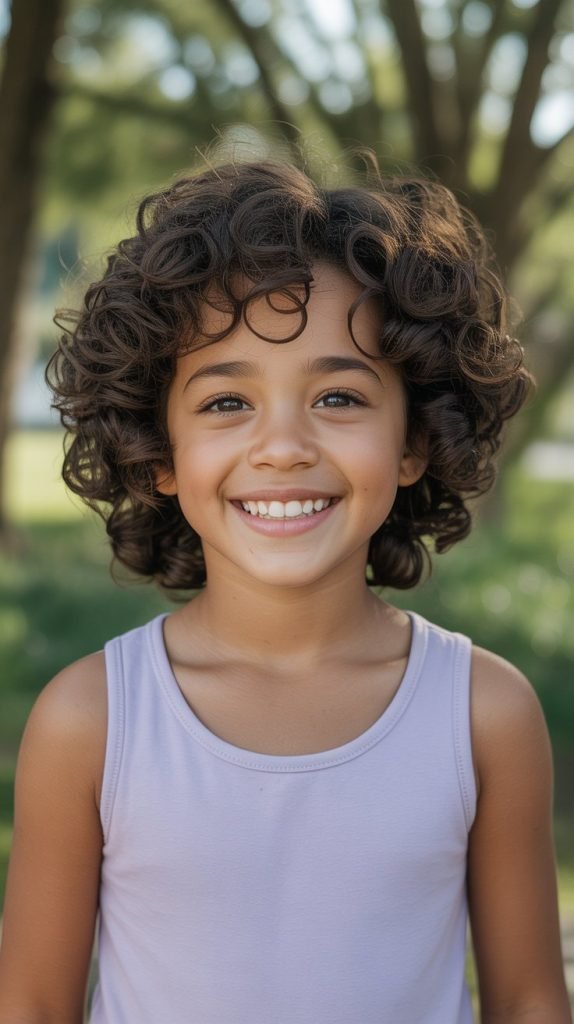 Curly Hair Layered Cut
