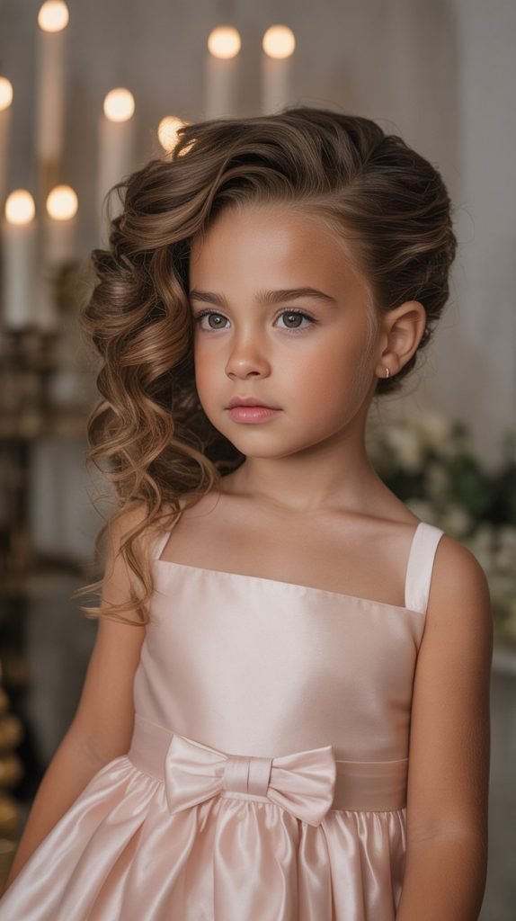 Side-Swept Curly Updo