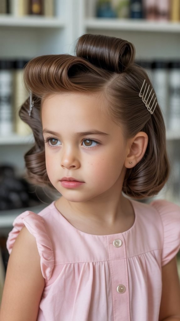 Rolled Hair with Bobby Pins