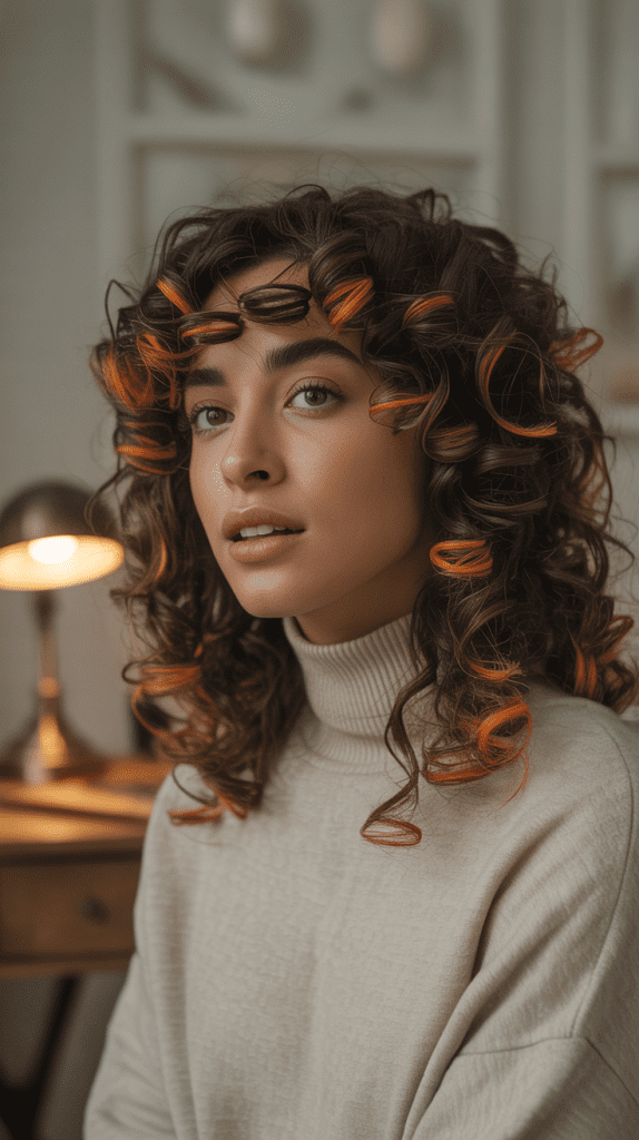 Burnt Orange Accent Streaks