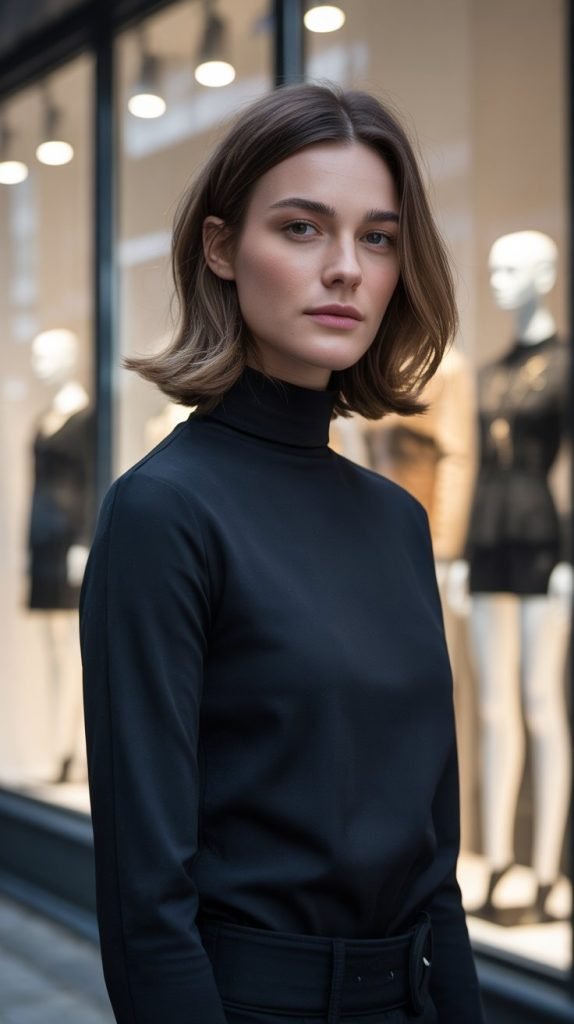 Mid-Length Hair with Subtle Disconnection