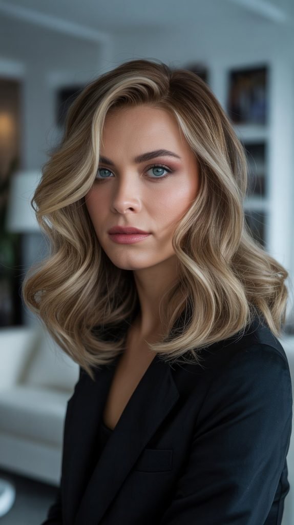 Mid-Length Hair with Volume-Boosting Color