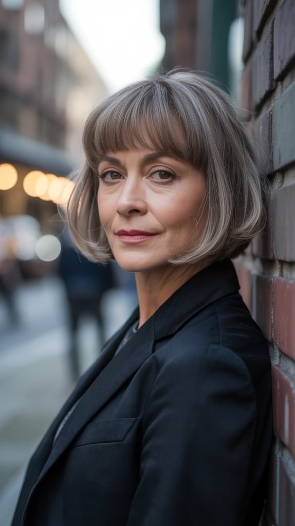 Curtain Bangs with Short Shag