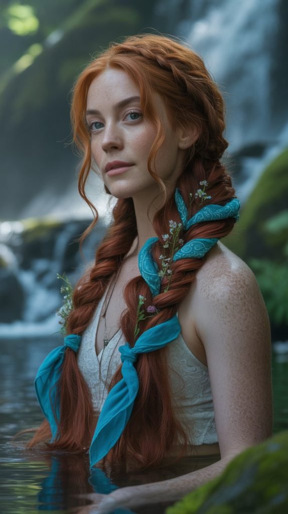 Waterfall Braid with Bandana Stream