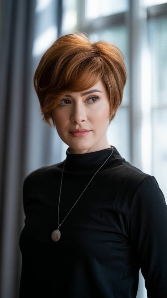 Layered Pixie with Volume on Top