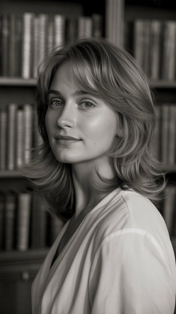 Medium Feathered Layers for Thick Hair