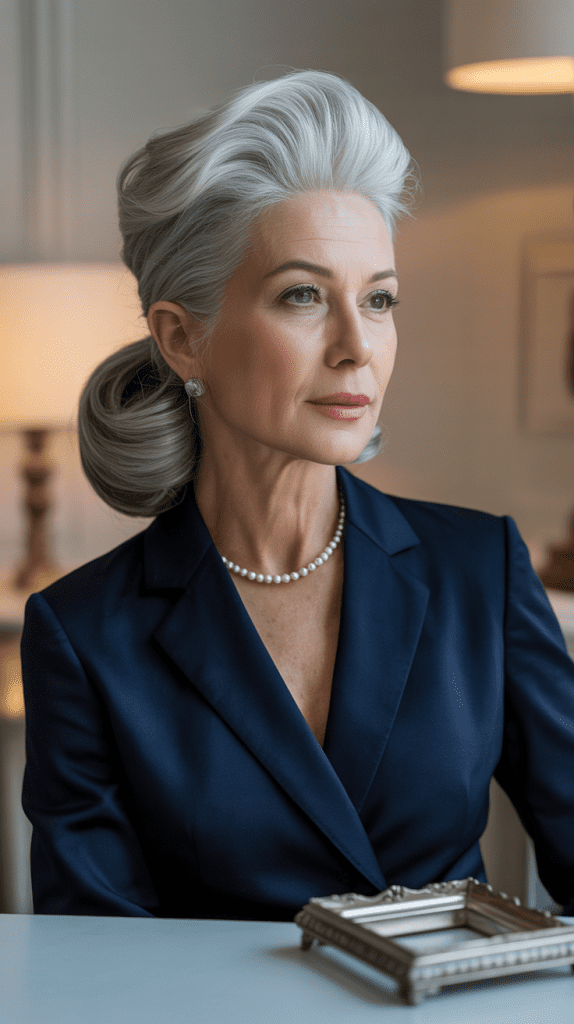 Sleek Low Ponytail with Volume