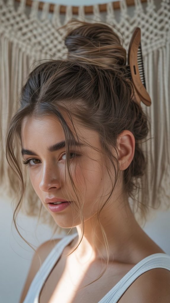 . Boho-Chic Twisted Updo