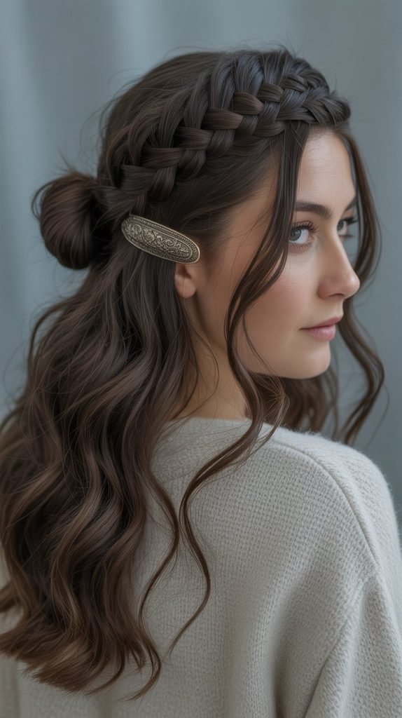 Crown Braid Into Bun