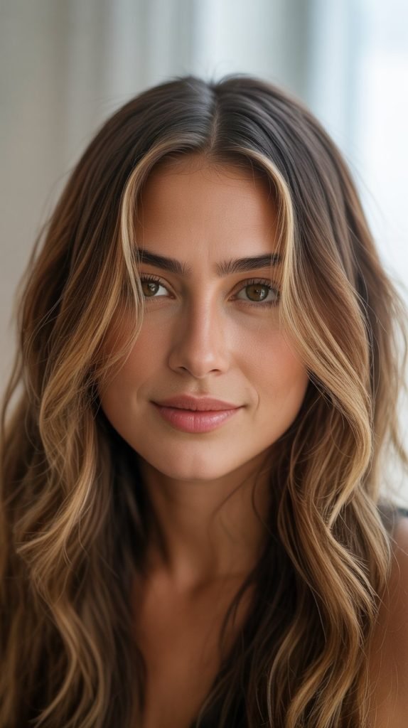  Face-Framing Caramel Highlights