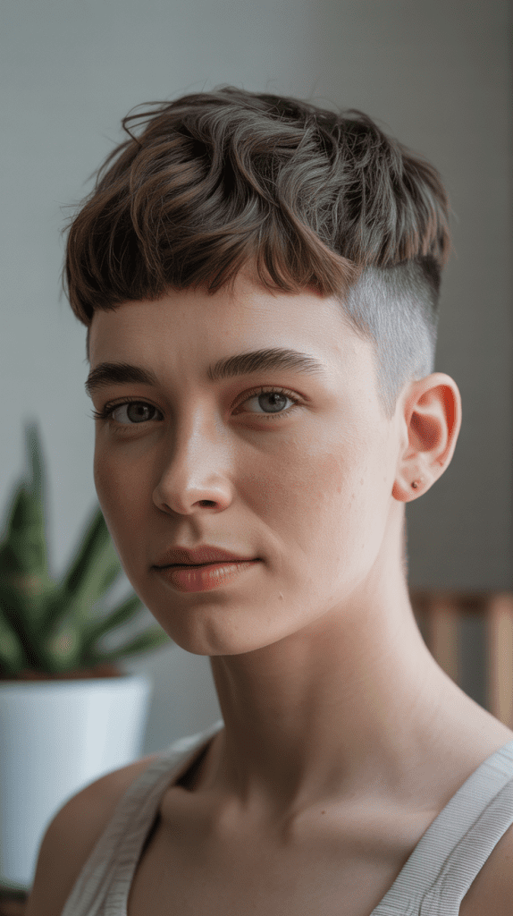 Natural Pixie with Minimalist Undercut