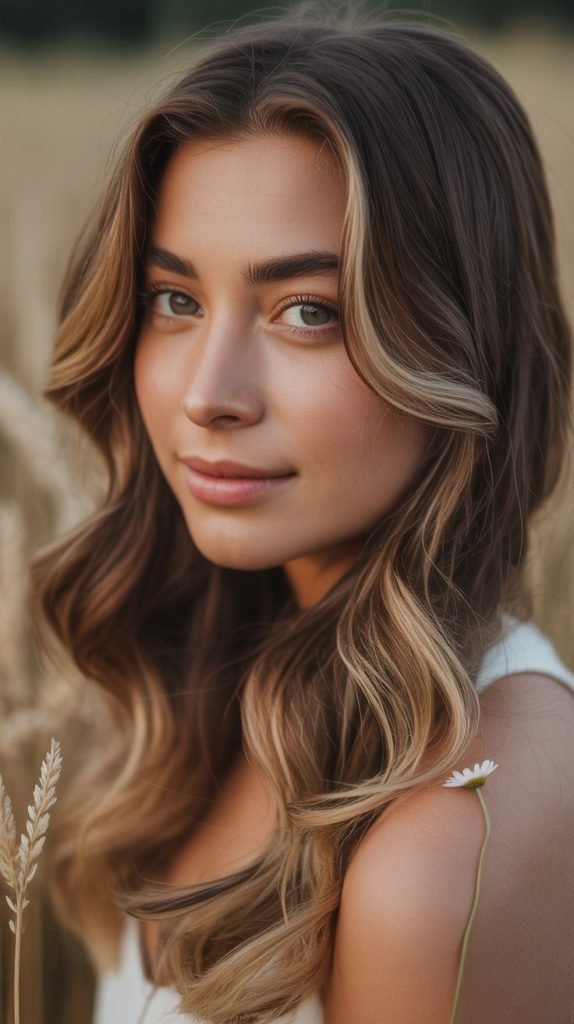 Caramel Lowlights and Highlights Combination