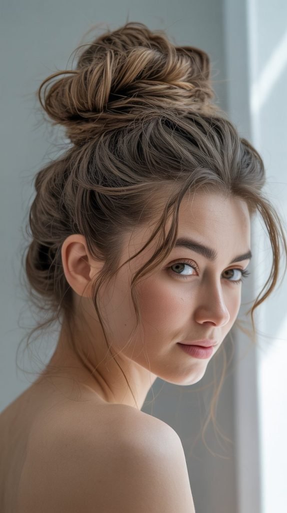 Twisted Messy Low Bun