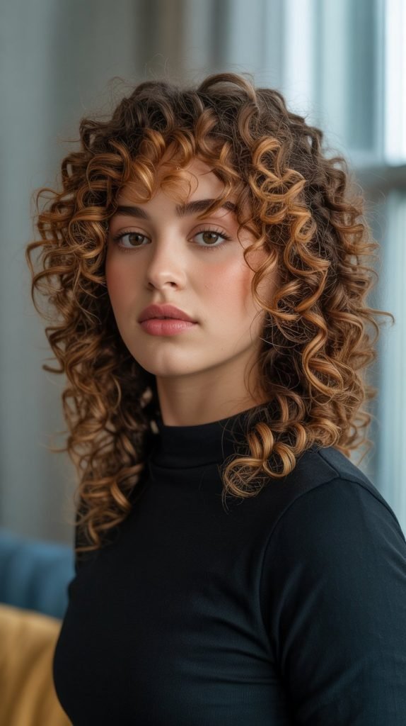 Caramel Highlights for 3C Curls
