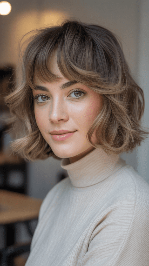 Wispy Fringe Bob with Graduated Layers