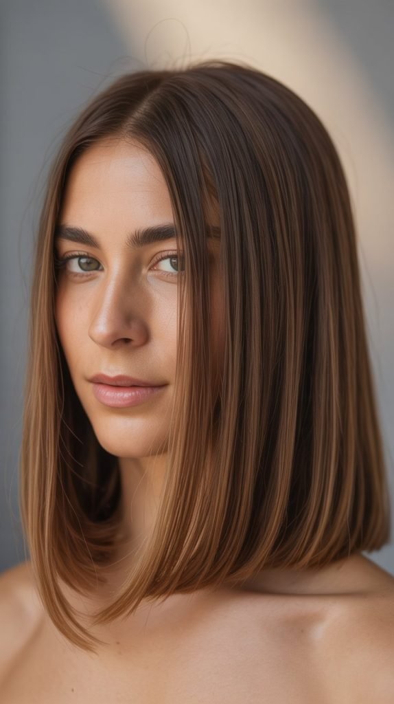 Caramel Highlights for Straight Hair