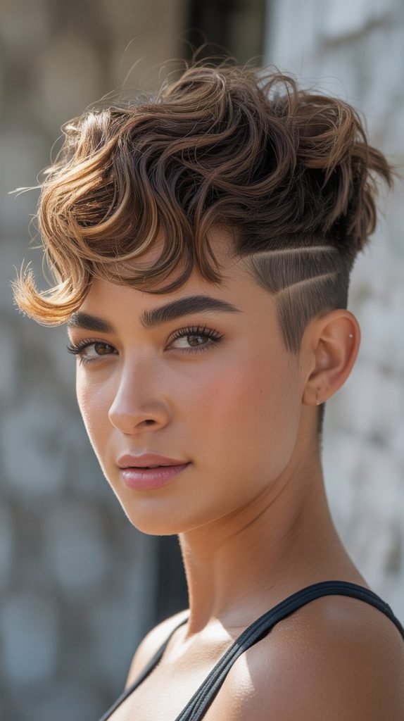 Wavy Textured Undercut Style