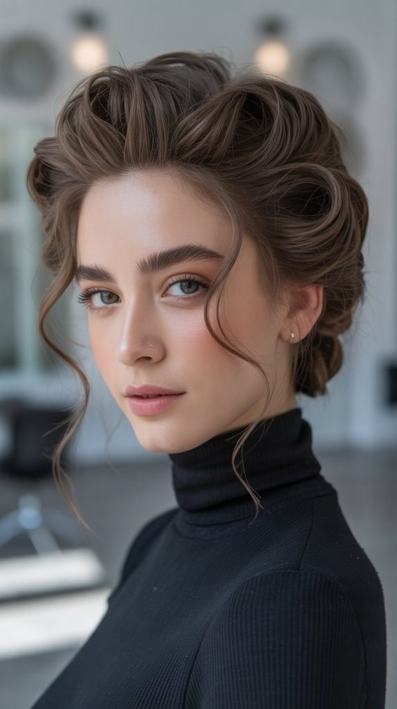 Curled and Pinned Clusters