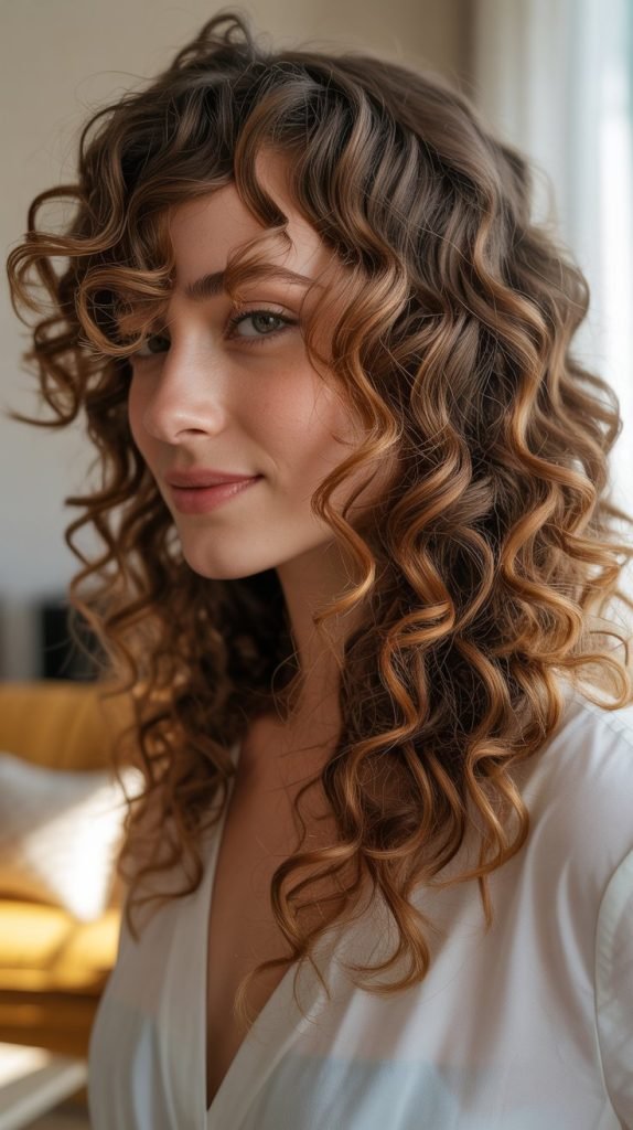 Caramel Highlights for 3A Curls