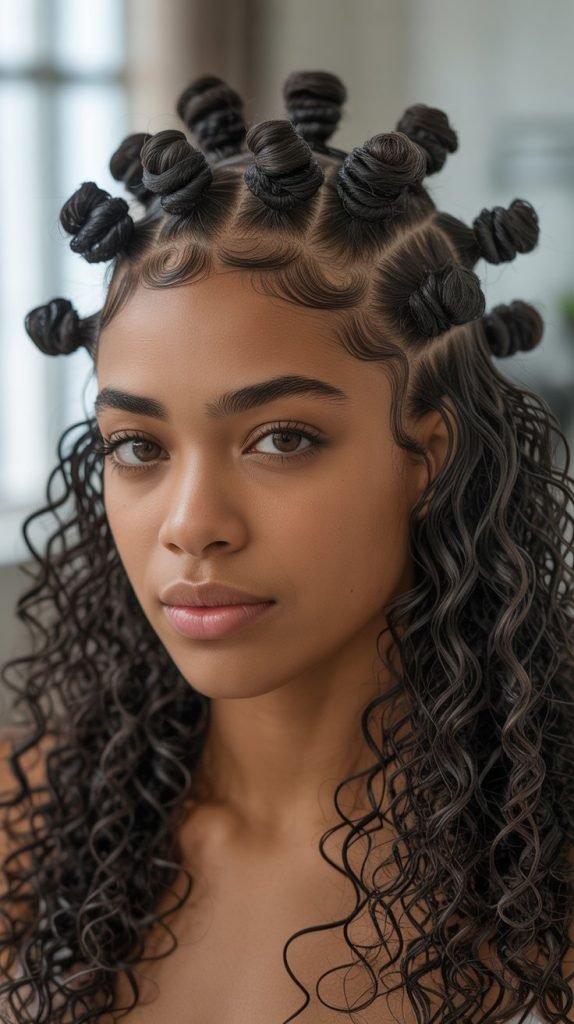 Twisted Bantu Knot Out