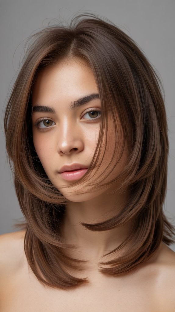 Layered Long Stacked Inverted Bob