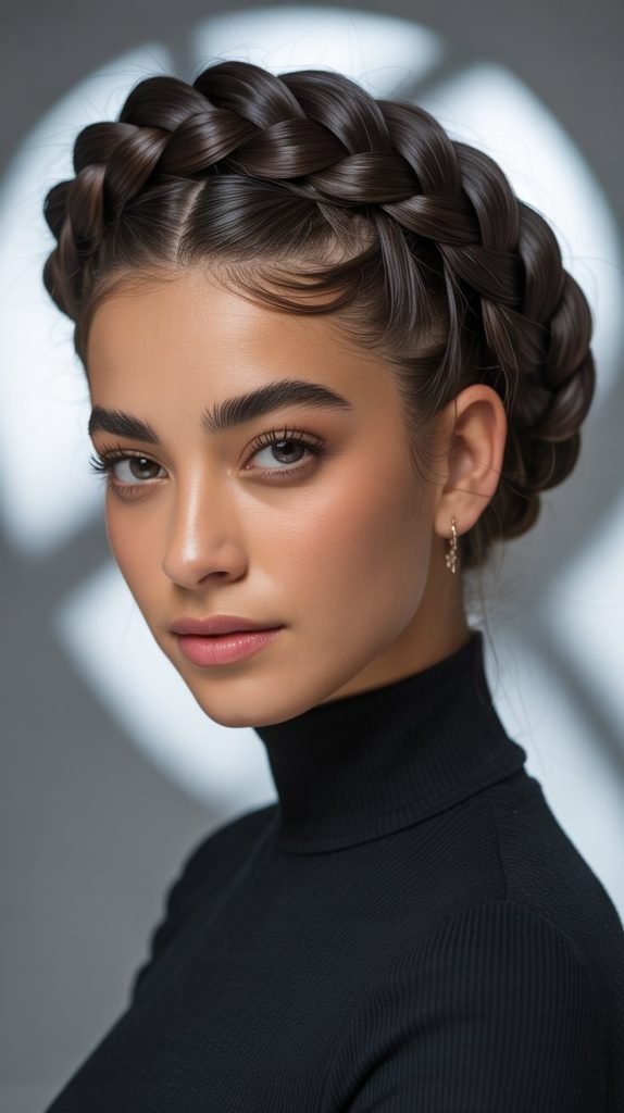 Protective French Braid Crown