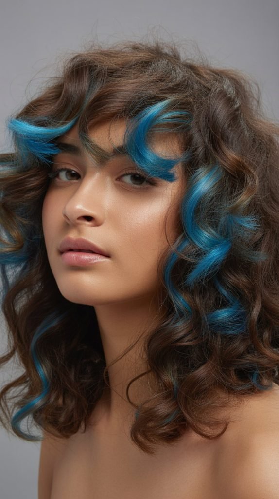 Electric Blue Peek-a-Boo Highlights