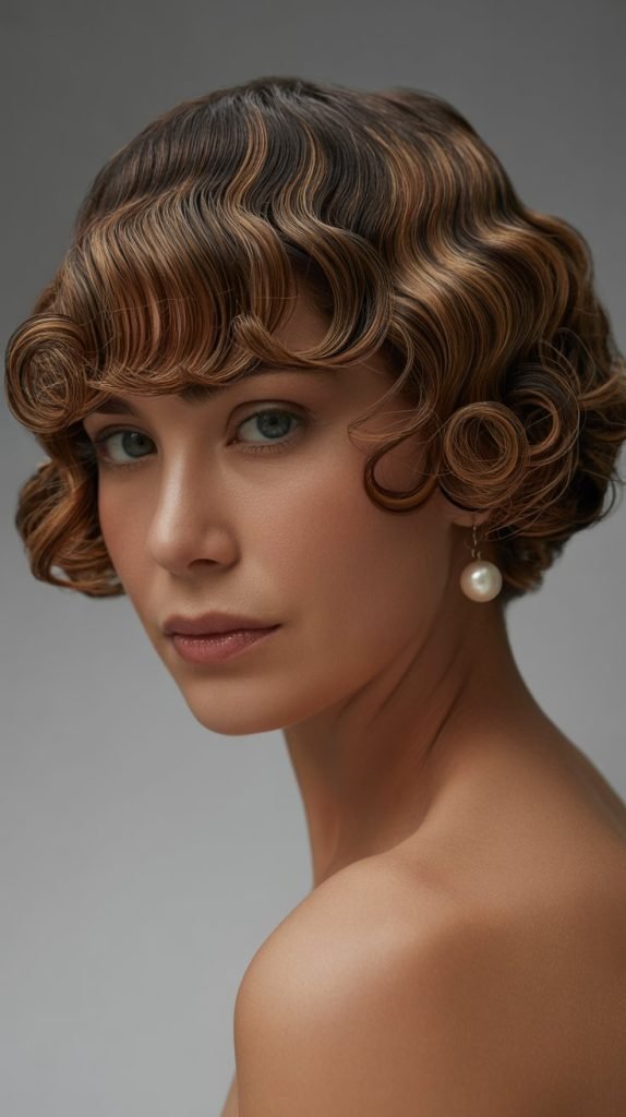  French Bob with Spiral Curls